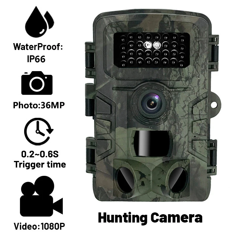 

New PR700 Hunting Camera 1080P 36MP 2MP CMOS IP666 High-definition Capture Monitoring Infrared Anti-theft Outdoor Equipment