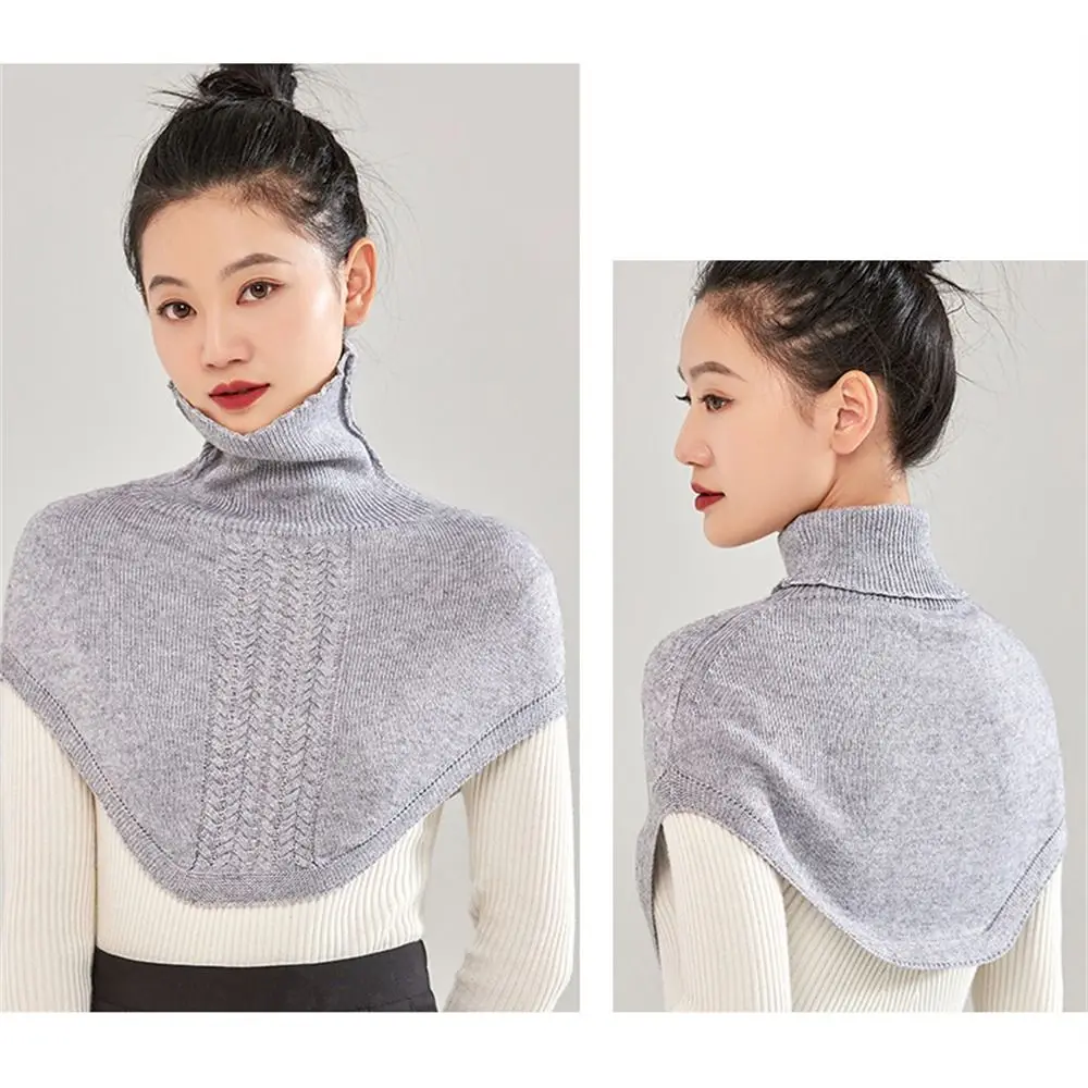 Ежедневный искусственный воротник из искусственной шерсти мягкий вязаный