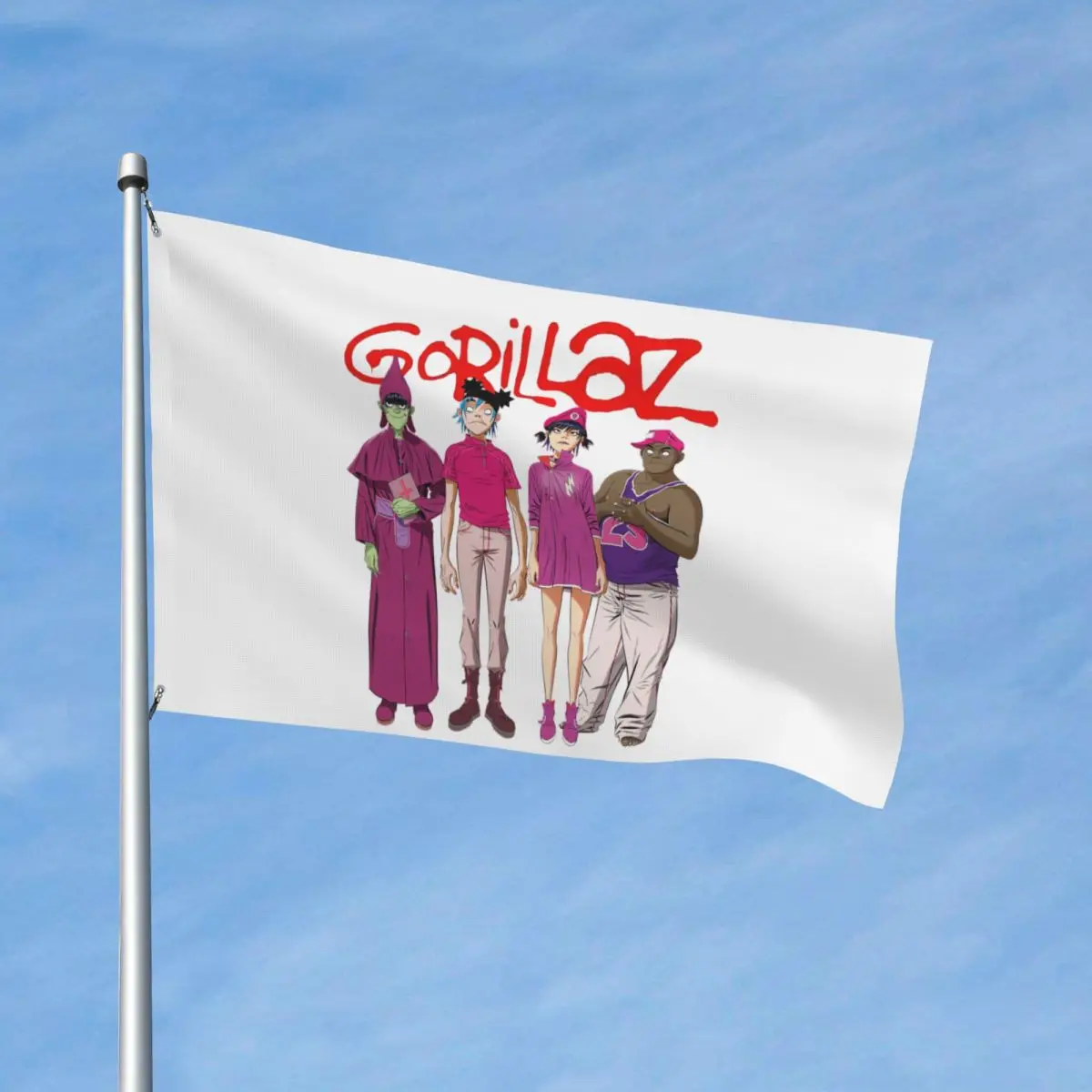 Флаг Gorillaz двухстороннее искусственное украшение из полиэстера в стиле панк-рок