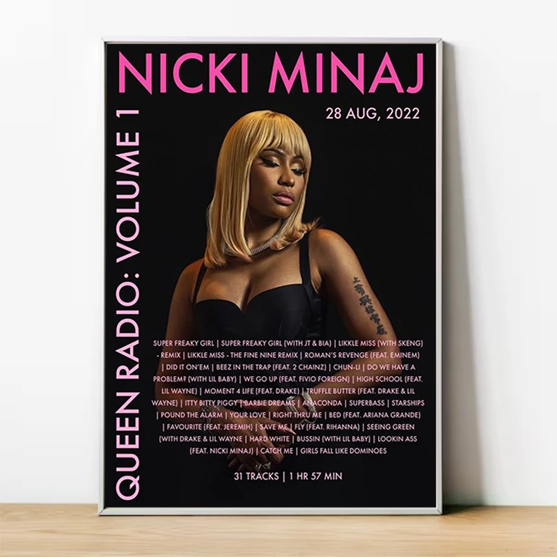 Singer Nicki Minaj аниме декор для украшения комнаты Декоративные принты настенная