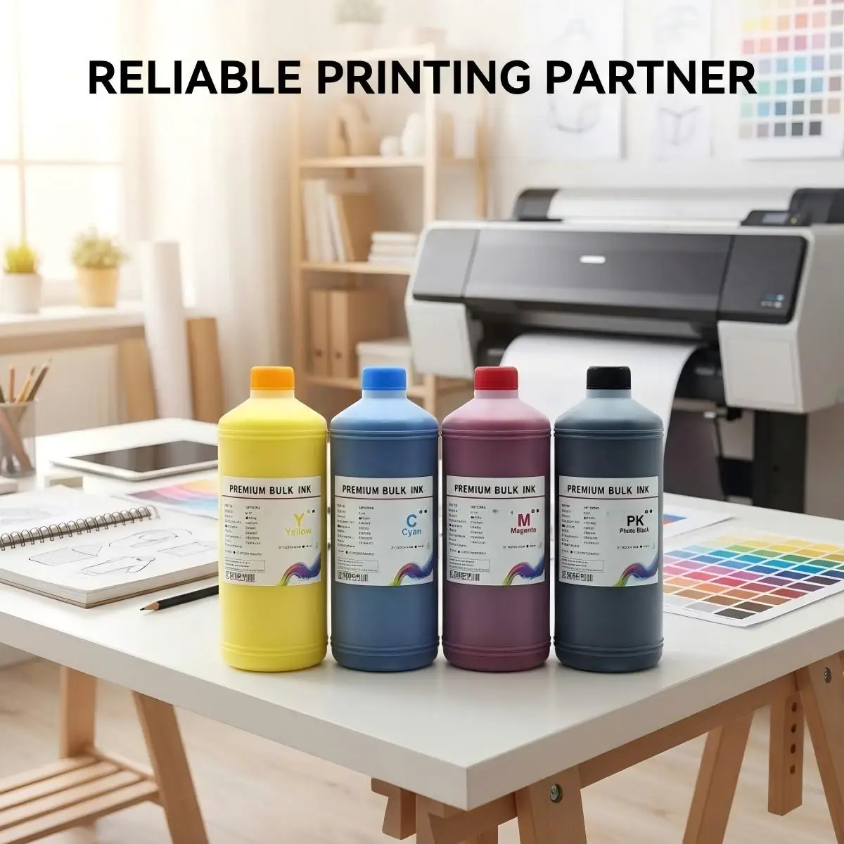 Фото Высокоскоростные пигментные чернила для принтеров Epson WorkForce WF-C878R WF-C879R C878R C879R, 1000 мл, T05A1 T05A2 T05A3 T05A4 №5