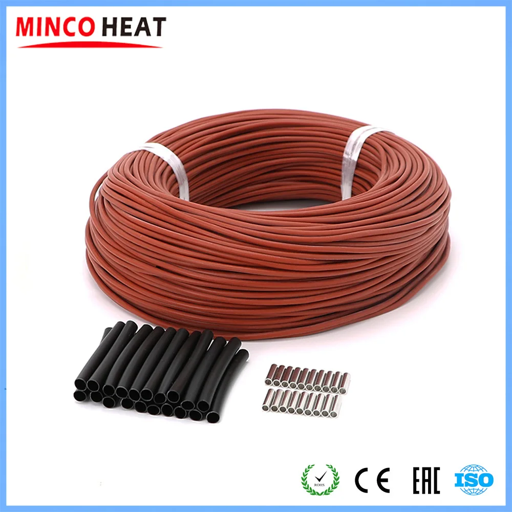 Фото MINCO HEAT от 5 до 100 м, 12 К, 33 Ом, инфракрасный карбоновый нагревательный кабель, электрический провод для теплого пола №1