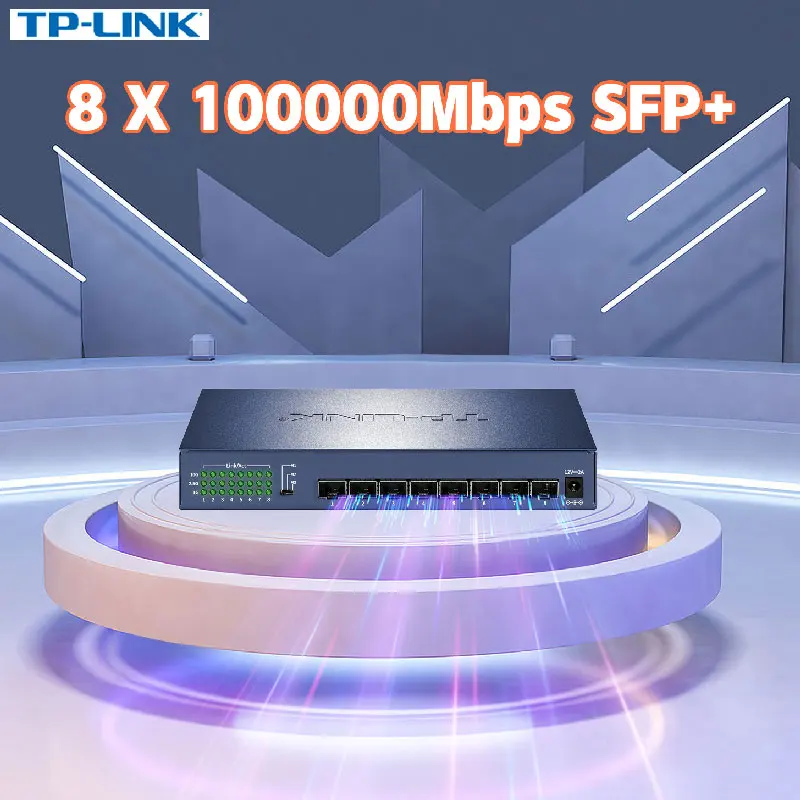 Горячая распродажа коммутатора TP-LINK 8-портового SFP+ 10 Гигабит сетевой коммутатор с оптическими портами Plug and Play TL-ST1008F Antminer 10G Фибра on.