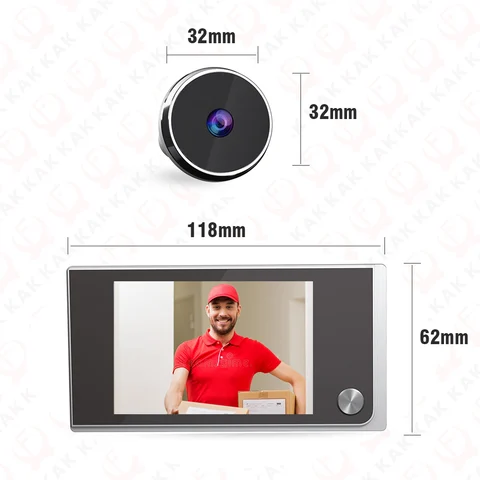 KAK 3,5 "цифровой дверной глазок, камера, электронный дверной глазок, звонок, 120-градусный широкоугольный HD-экран, оборудование для домашней системы безопасности
