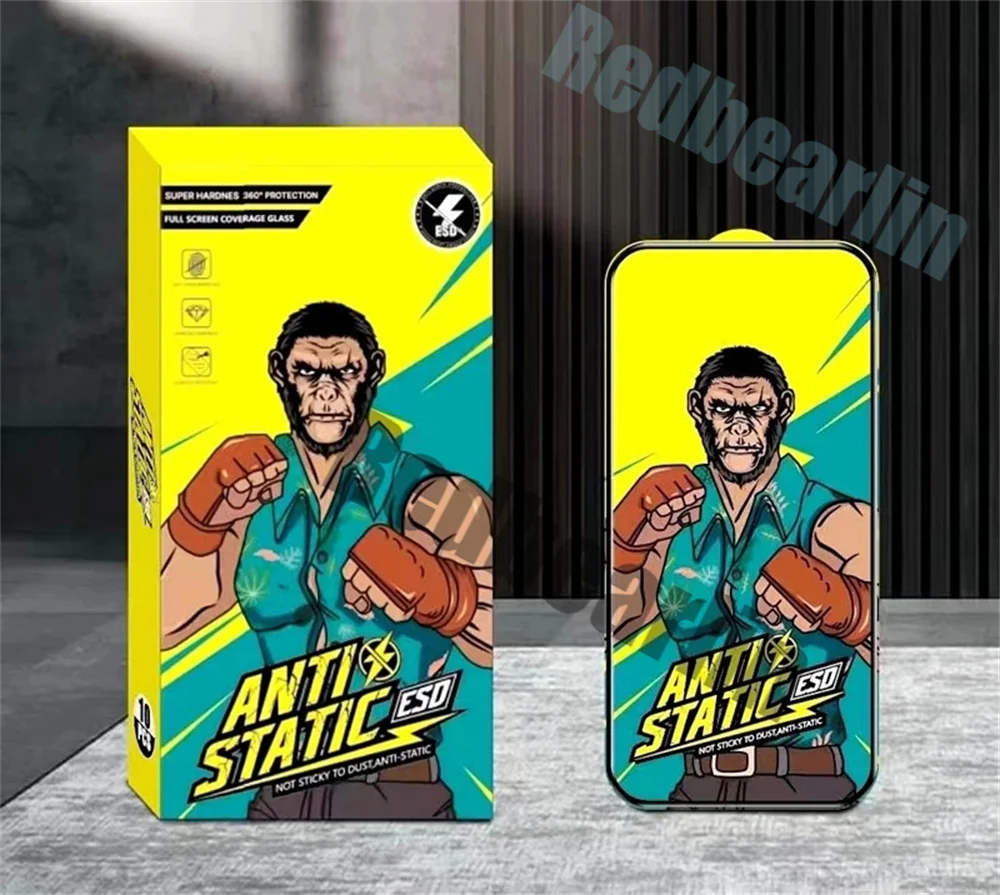 10/20Pcs ESD Anti Static Tempered Glass Screen Protector Film Big Curved For iPhone 11 12 13 14 Pro 14 Plus X XR Xs Max Guard