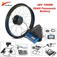 electric bike kit with 20 ah 26ah panasonic battery 48v 1000w brushless hub motor wheel 26inch 700c kit bicicleta electrica