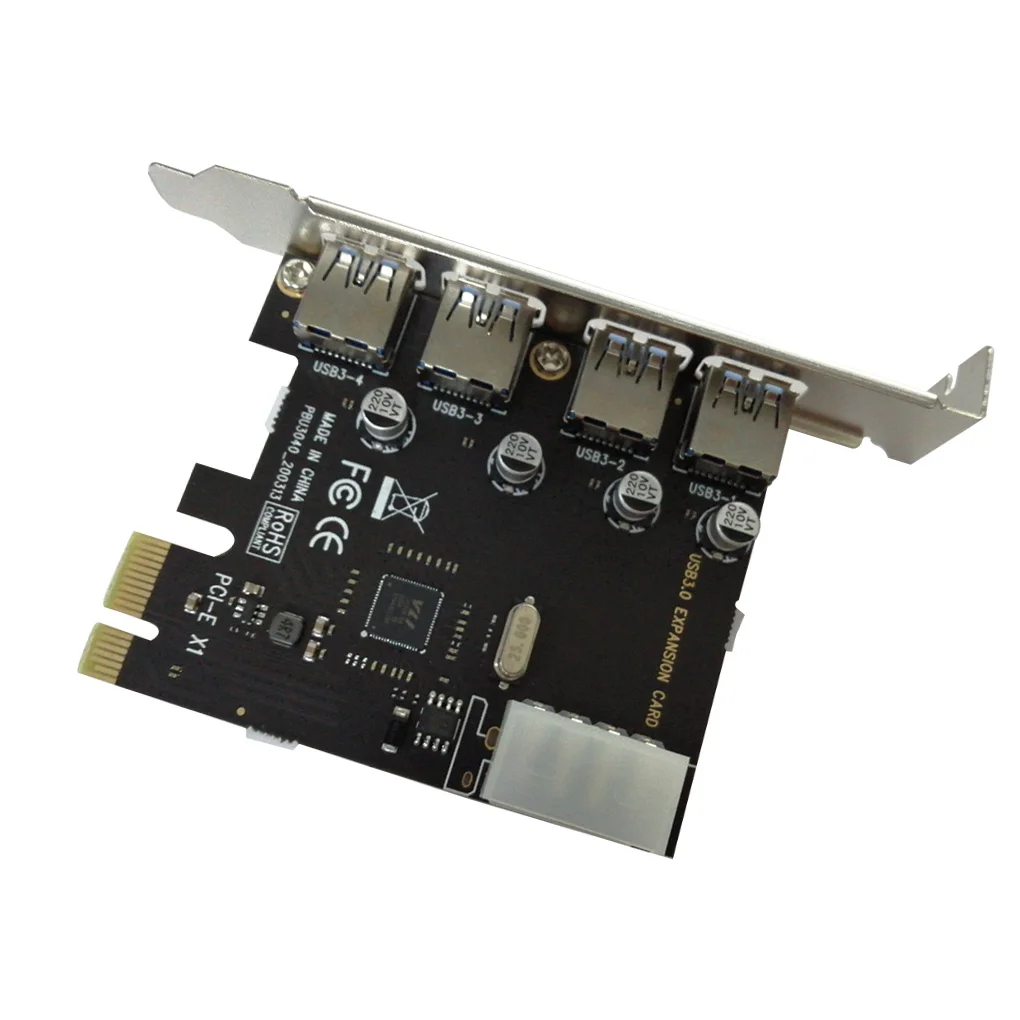 USB 3 0 PCI-e Плата расширения PCI express PCIe адаптер концентратора 4-портовый USB3.0