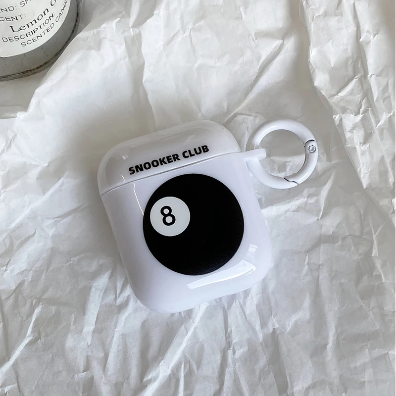 Чехол для AirPods 2 1 чехол корейские наушники с черными и белыми цифрами мягкий из