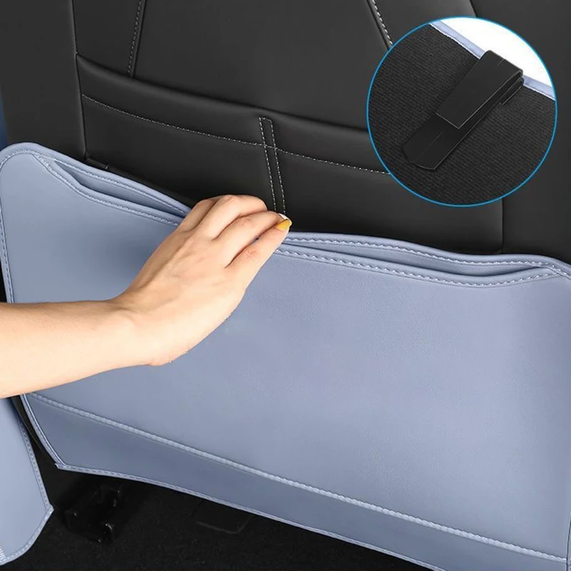 Фото Для BYD Seal DMI EV автомобильный коврик из искусственной кожи, противоударный коврик, автомобильные противоударные защитные коврики, аксессуары для защиты спинки сиденья №3