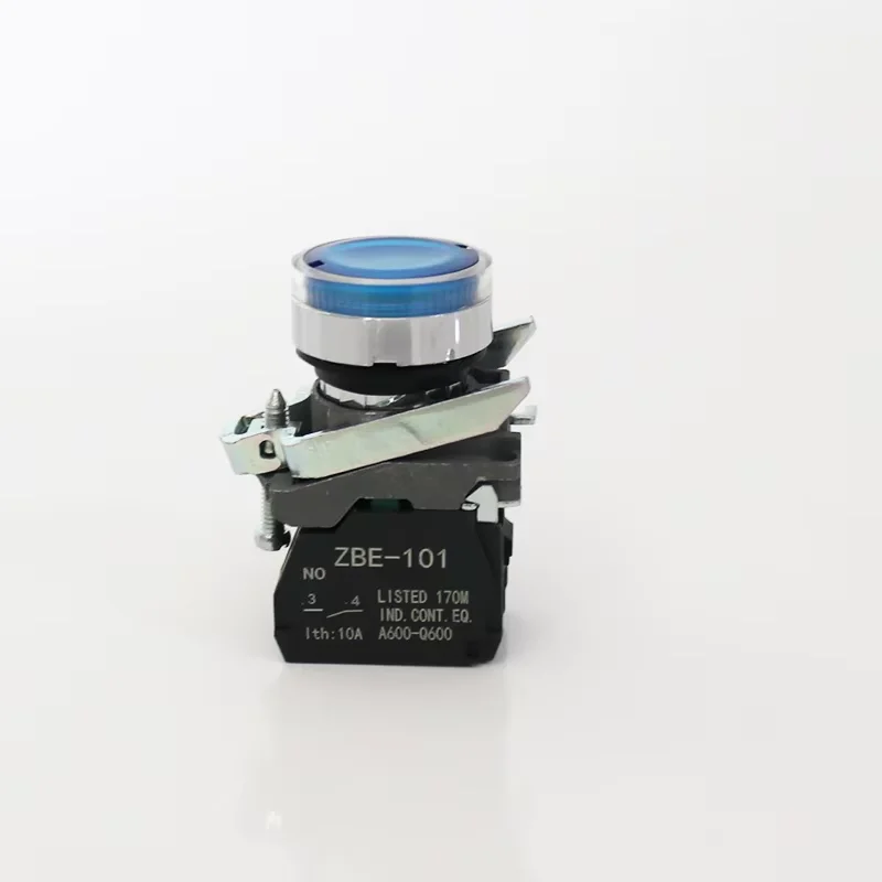 

Круглая кнопка с плоской головкой XB4BW34B1C 33B1C с стандартным открытием, нормально замкнутым переключателем самосброса