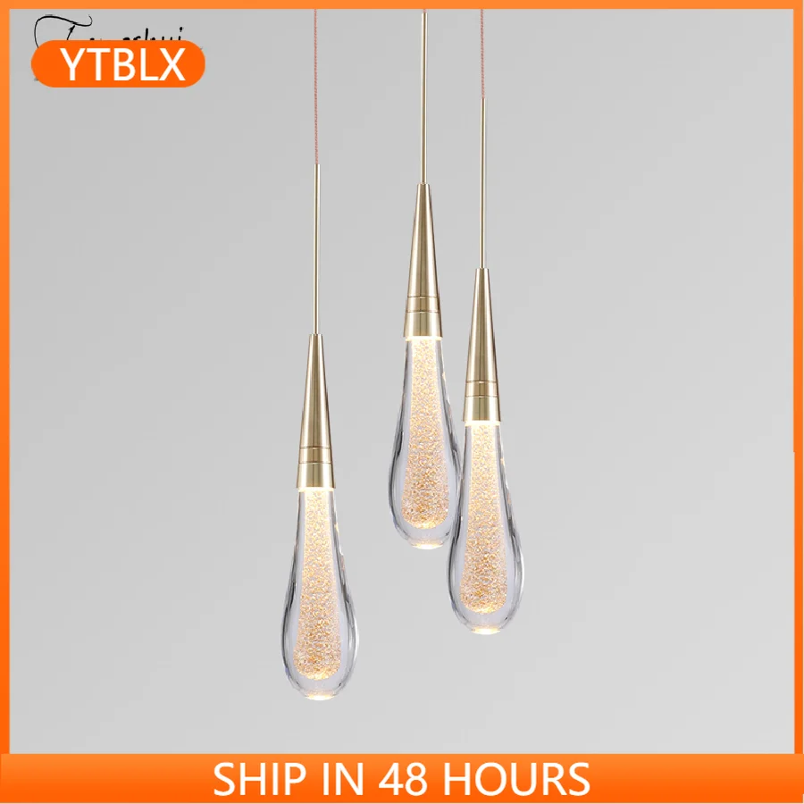 

Скандинавский Золотой Хрустальный подвесной светильник, люстра для лестницы, гостиной, интерьерный Декор для дома, лампа для виллы, освещение, подвесные лампы