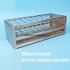 1 шт.лот, стеллаж для пробирок из нержавеющей стали диаметром от 17,5 мм до 30 мм, стойка для пробирок, поддержка полки с 12 отверстиями до 100 отверстий