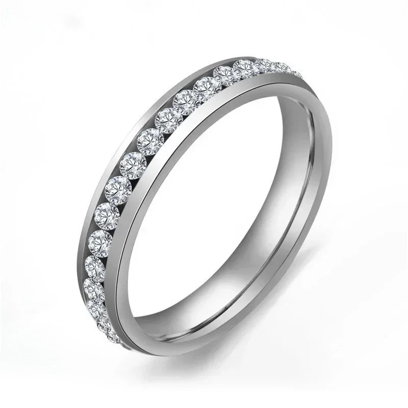 51JEWELRY 4 мм классические роскошные золотые кольца с инкрустацией из нержавеющей