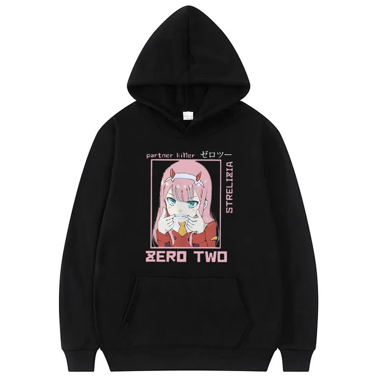 

Darling In The Franxx Print Hoodies Janpanese Anime Men Women Sweatshirts Harajuku Mangan Zero Two Unisex Hoodie Woman Outerwear