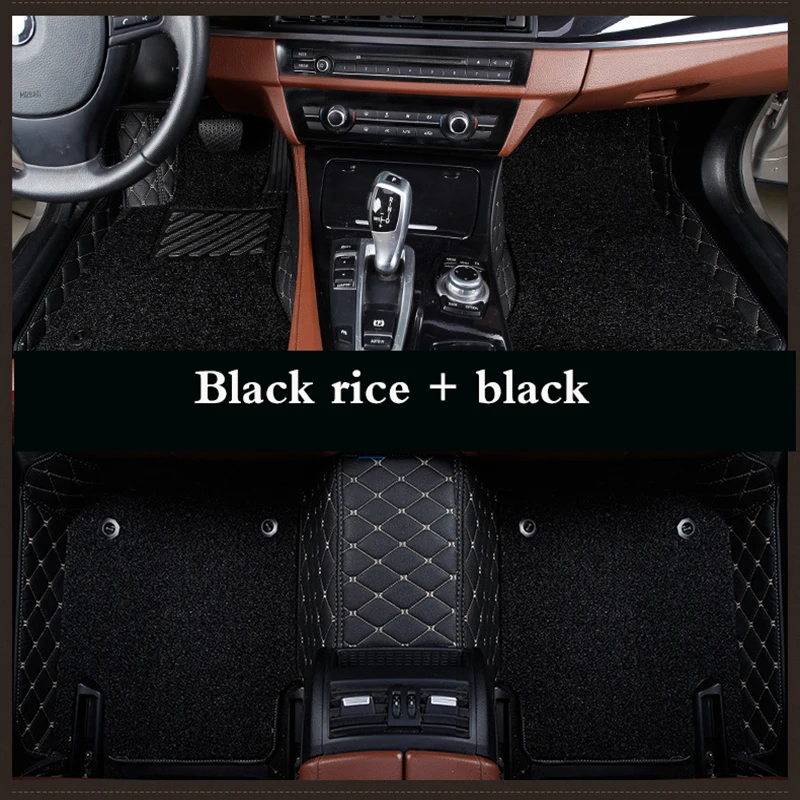 

High-quality Leather Car Floor Mats for FORD Kuga Galaxy Edge Explorer Mondeo Focus MustangEscape Car Accessories Carpet