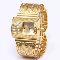 creativity 2022 fashion luxury ladies wrist watches top brand gold steel strap waterproof womens bracelet watch zegarek dam