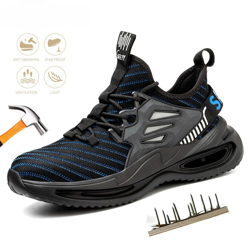 

Safety Shoes Men New Steel Toe Men's Work Shoes Puncture Proof Work Sneaker Male Protective Footwear Work Man Boots Safety Boots