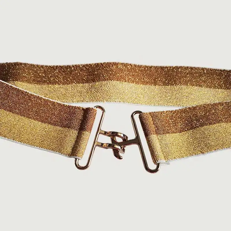 

Модный и изысканный золотой шелковый пояс, эластичный декоративный пояс для платья, женская Корейская версия, простые и универсальные аксессуары на талию