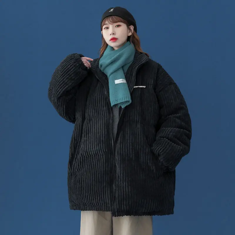 Winter Women's Cold Coat Parkas Jackets Super Hot Coats Corduroy Cotton Padded Jacket Harajuku Fashion Thick New