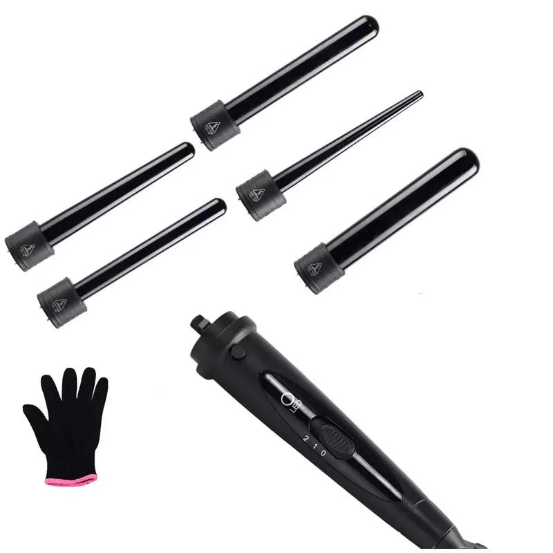 Палочки для завивки волос 5 в 1 портативные керамические палочки с различными