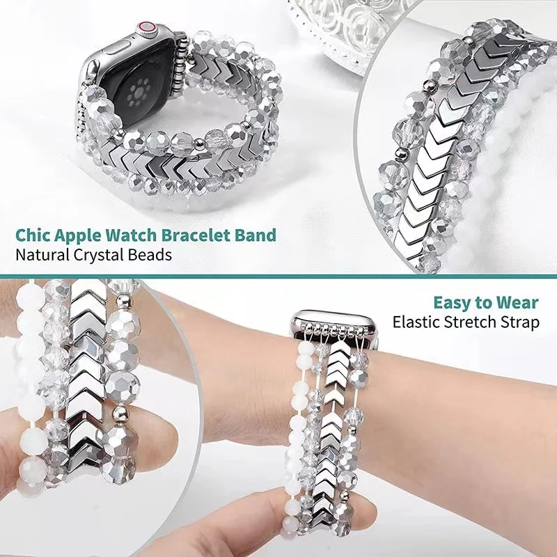 Jewelry+Alloy Metal Strap For Apple Watch Band 49mm 45mm 44mm 41mm 42mm 40mm Women Bracelet Wristband iWatch Ultra 8 7 6 5 4 SE