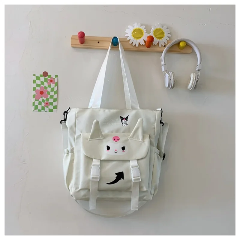 Sanrio мультяшная Милая Наплечная Сумка-тоут Kuromi через плечо сумка для учеников