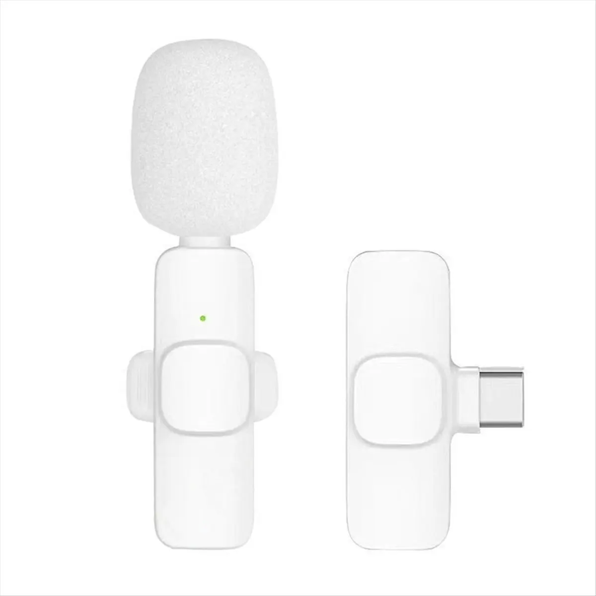 Фото Беспроводной Bluetooth-микрофон-петличка ABSY K9 (один на два) с шумоподавлением для прямых трансляций, Type-C №4