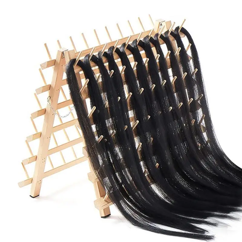 

Wooden Thread Rack Sewing Double-sided Foldable Wooden Folding Thread Holder Double-sided 120-Spool Thread Organizing Rack For