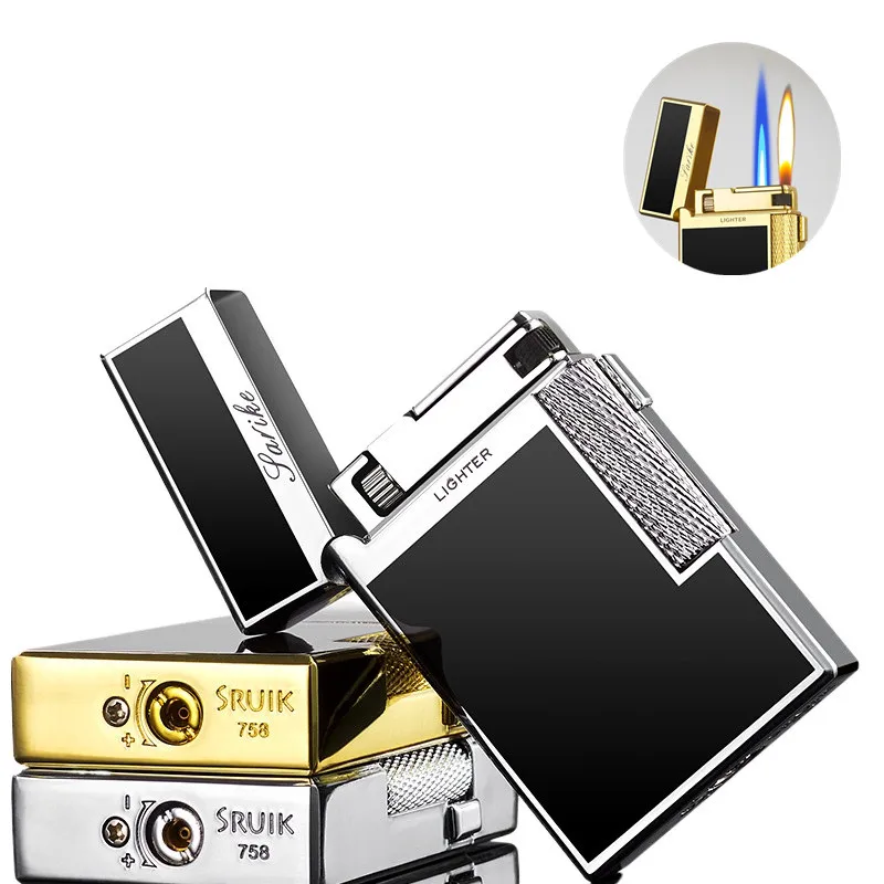 Надувная ветрозащитная Зажигалка Borui Langsheng с двойным огнем прямая металлическая