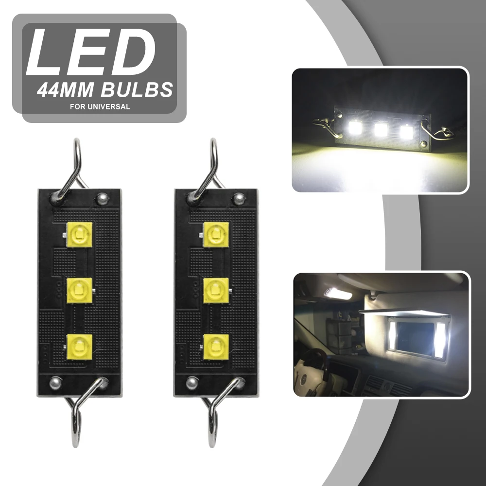 

2x44 мм 1,73 дюйма жесткая витая петля гирлянда светодиодные светильник пы купол 561 562 567 564 для автомобиля туалетное зеркало багажник лампа s