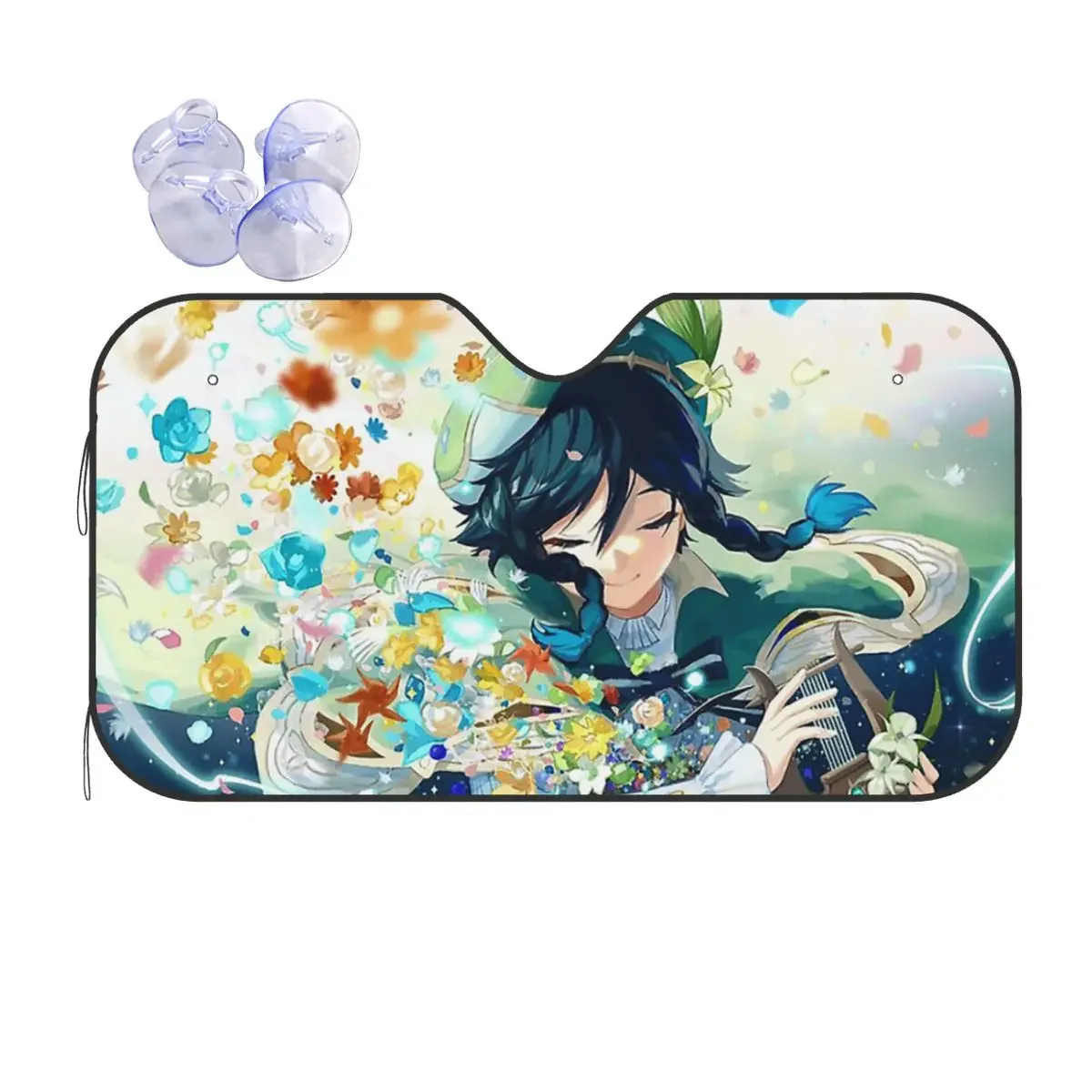 Venti Harp Genshin Impact солнцезащитный козырек на лобовое стекло 76x140 см аниме фольга окно