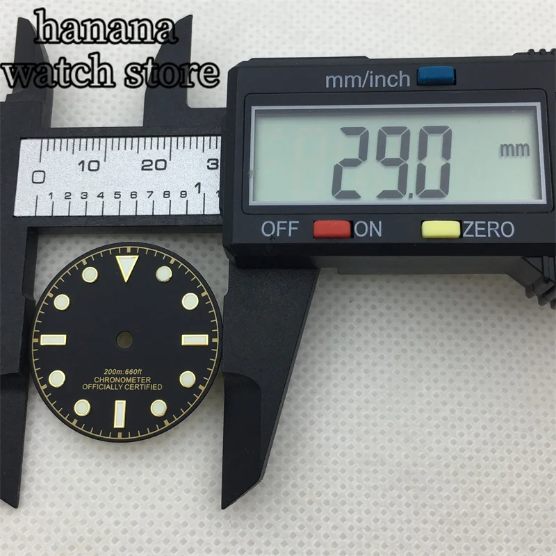 Светящийся циферблат с механизмом NH35NH36NH38 Miyota 8215 8205 DG 2813 3804 PT5000 29 мм