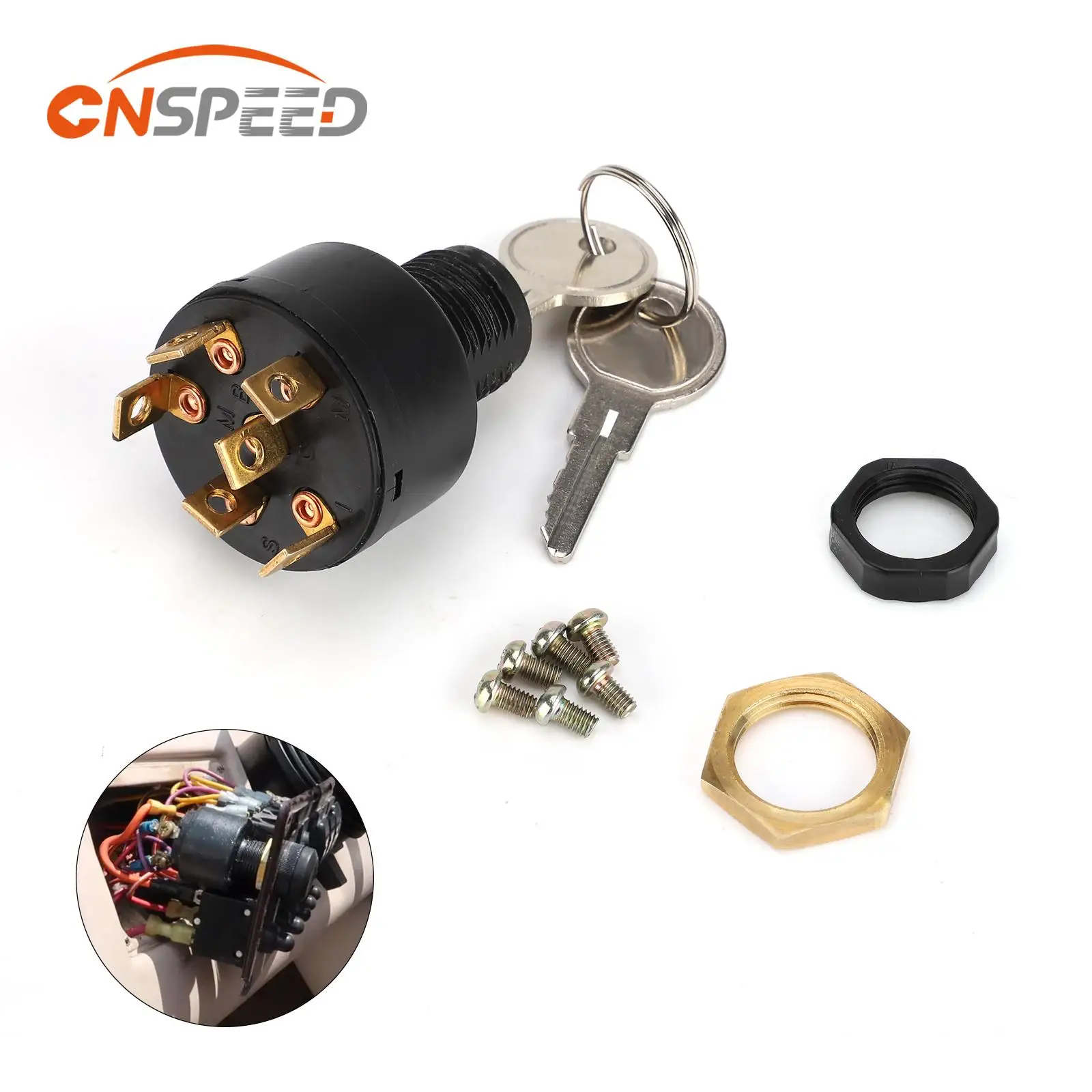 

3-ходовой 12 В переключатель стартера зажигания для Mariner и Mercury outboards с электрическим дроссельным нажимом