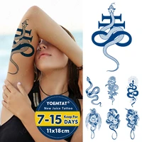 semi permanent waterproof temporary tattoo stickers infinity symbol snake juice lasting ink 7 15 days fake leg arm tatoo