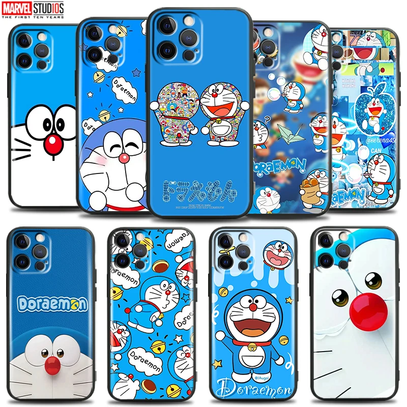 

Anime Doraemon For Apple iPhone 13 12 11 Pro 12 13 Mini X XR XS Max SE 6 6S 7 8 Plus Phone Case Coque Funda Liquid Silicon Soft