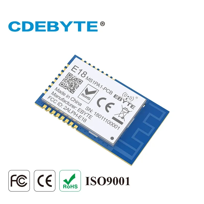 Модуль Zigbee CC2530 Беспроводной приемопередатчик 2 4 ГГц CDEBYTE E18-MS1PA2-PCB PA IoT