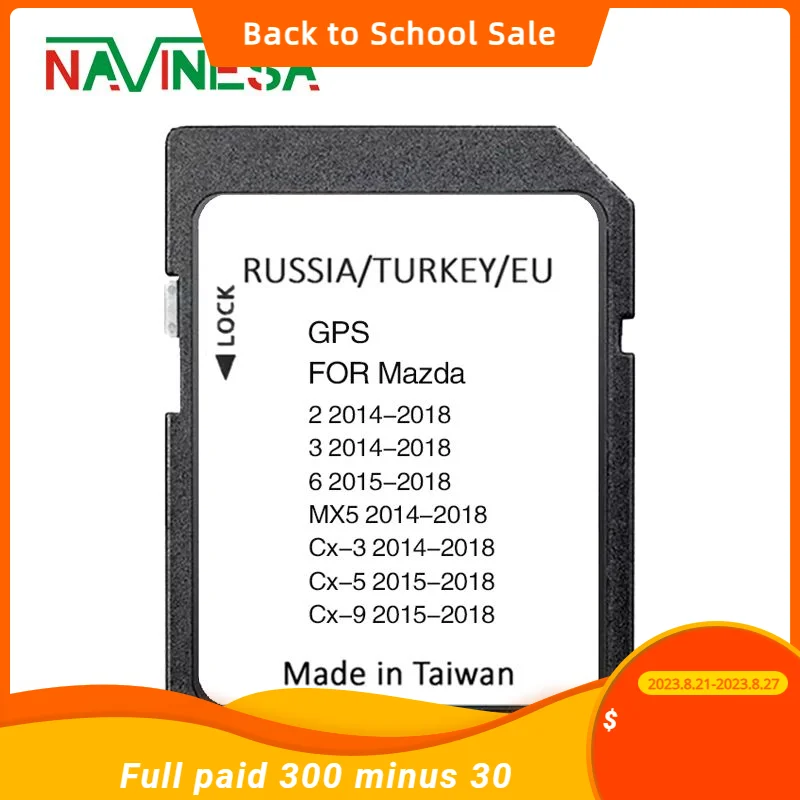

For Mazda 3 From2014-2018 Navigation Sd Card 2022 Sat Nav Maps GPS For Car Europe Version Data