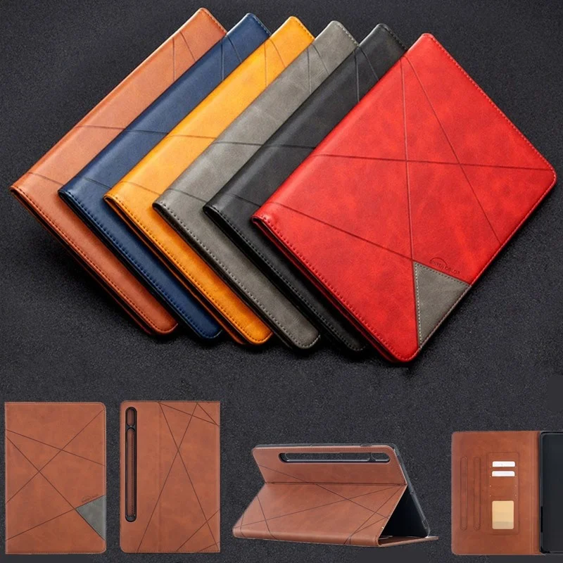 

Cover For Samsung Galaxy Tab S7 Case SM-T870 S6 Lite P610 sm-T860 Luxury leather Stand Tablet Cover for Samsung Tab S7 11"