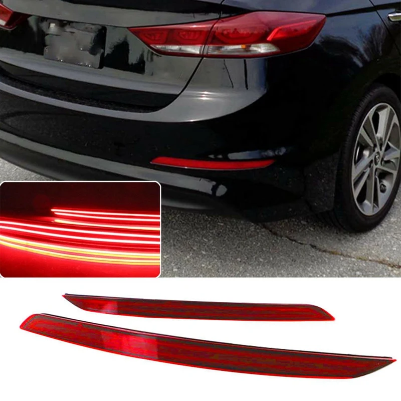 

Car LED Reflector Light Rear Light Brake Lamp Taillight Back Fog Light Warning Light for Hyundai Elantra 2016-2019