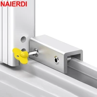 naierdi aluminum alloy window lock stopper anti theft door lock non punch sliding window lock safety locks for kids and pets