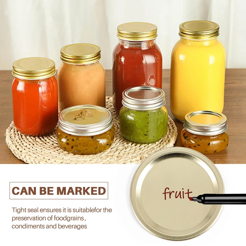 150 шт. обычные крышки для консервирования шариков банок Керр металлические