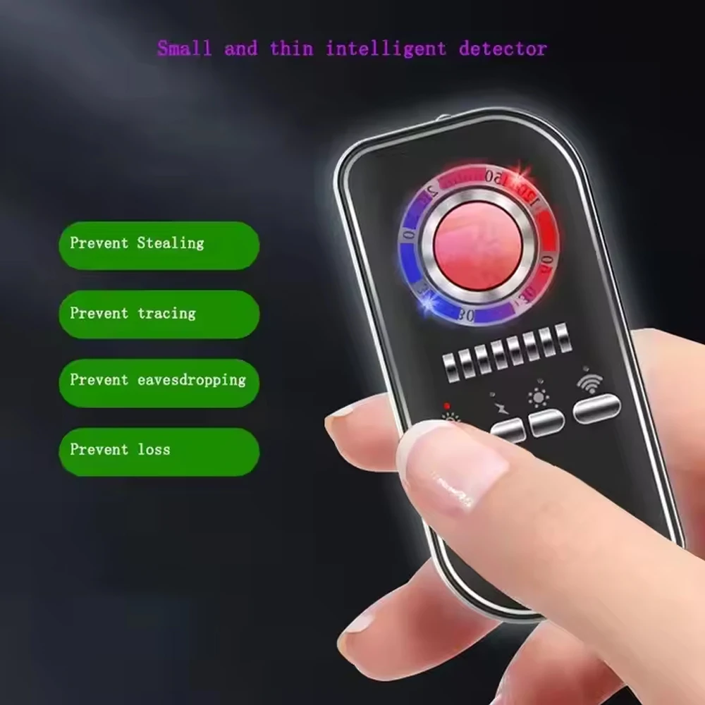 Фото Портативный детектор скрытых камер K95, 8-диодный инфракрасный детектор скрытых камер + магнитный детектор GPS-трекеров №2