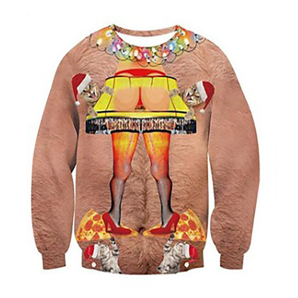 

Men's Ladies 3D Round Neck Fashion Sweatshirt Christmas Trend Graphic Print Harajuku Unisex O Neck Loose Top
