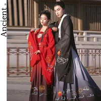 hanfu chinese traditional costume folk dance performance improved korean women couple clothes of tang dynasty retro cosplay