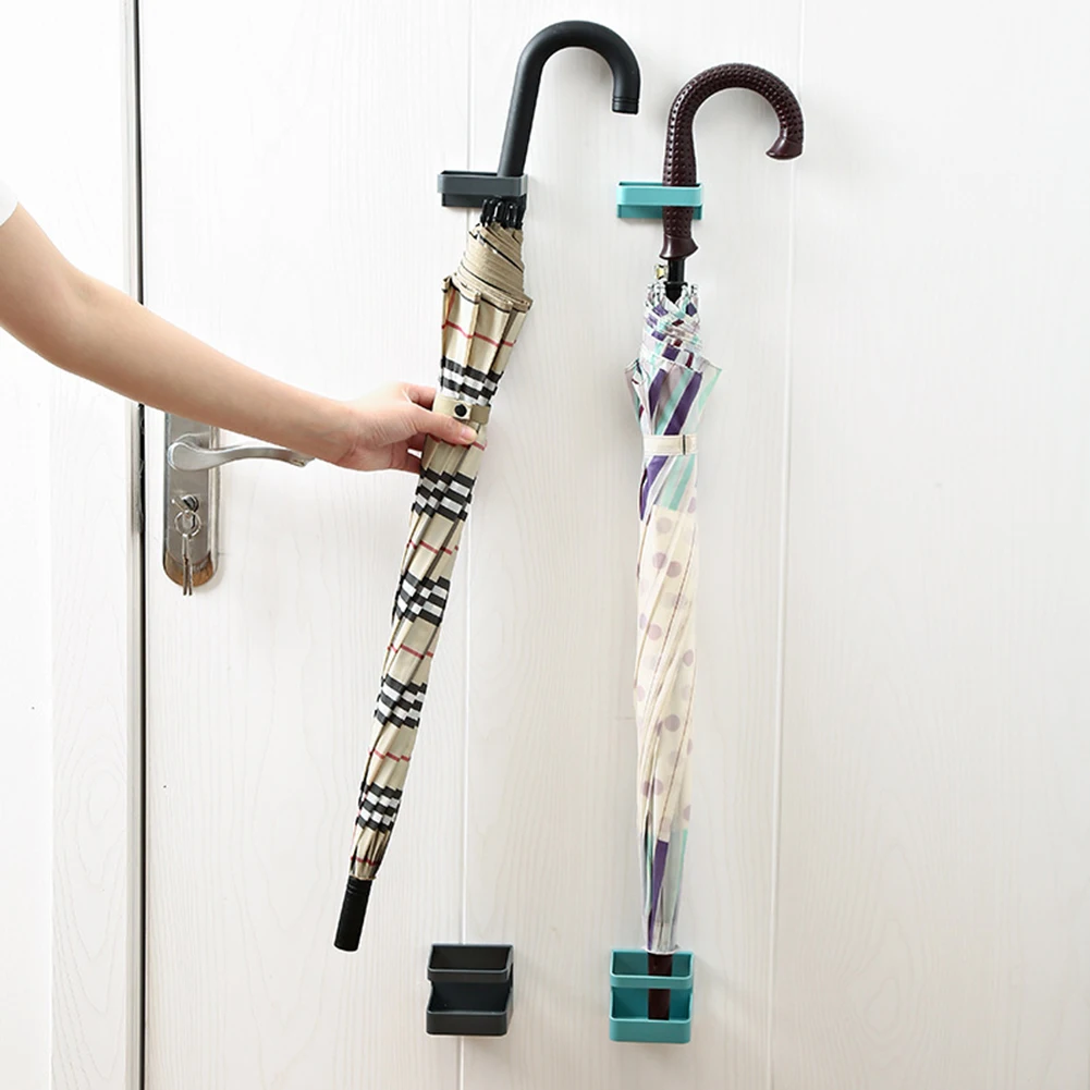 

Hot Home Multi-Color Umbrella Storage Rack Wall-Mounted Plastic Umbrella Stand Multifunctional Bathroom Storage Rack