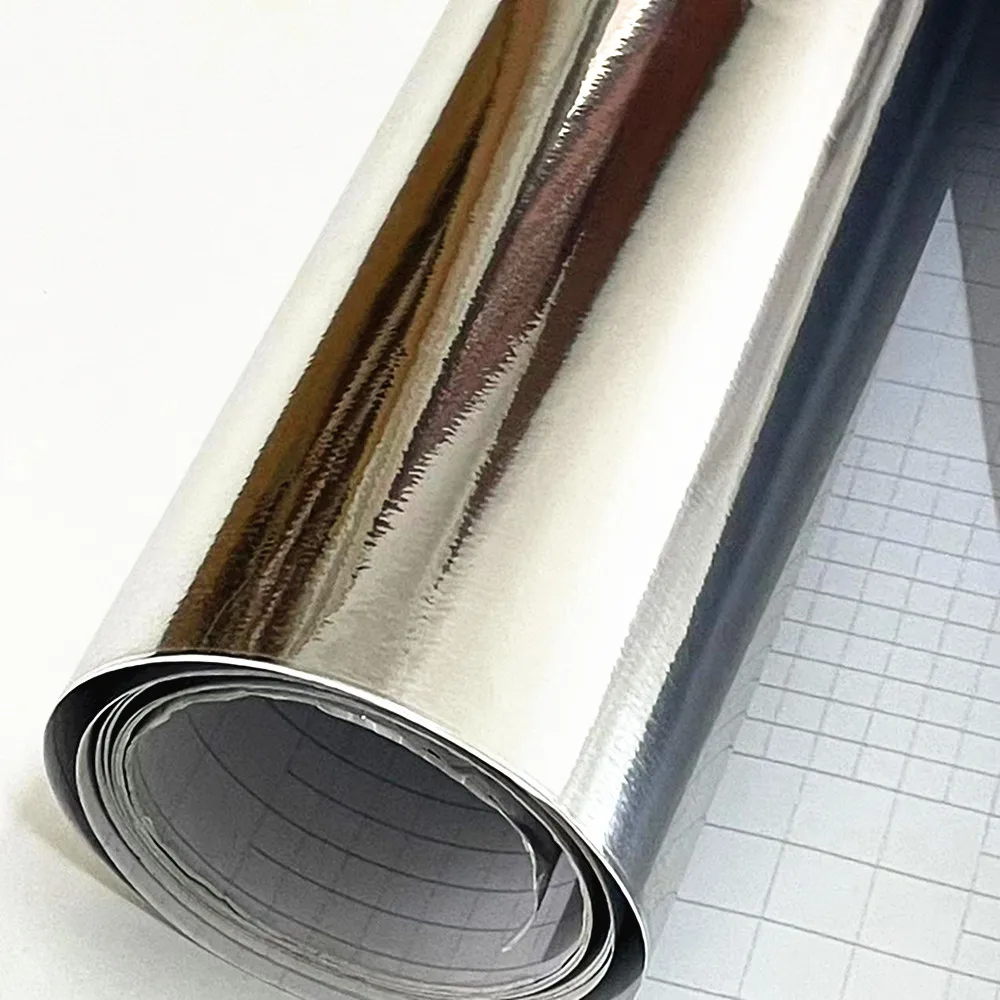 

Flexible Gloss Mirror Chrome Vinyl Wrap Film Sticker Self-adhesive Car Decal Computer Cover Phone Skin