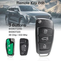 433mhz 3 buttons car remote key id48 chip 8x0837220d 8x0837220 fit for audi a1 q3 s1 2010 2011 2012 2013 2014 2015 2016 2017
