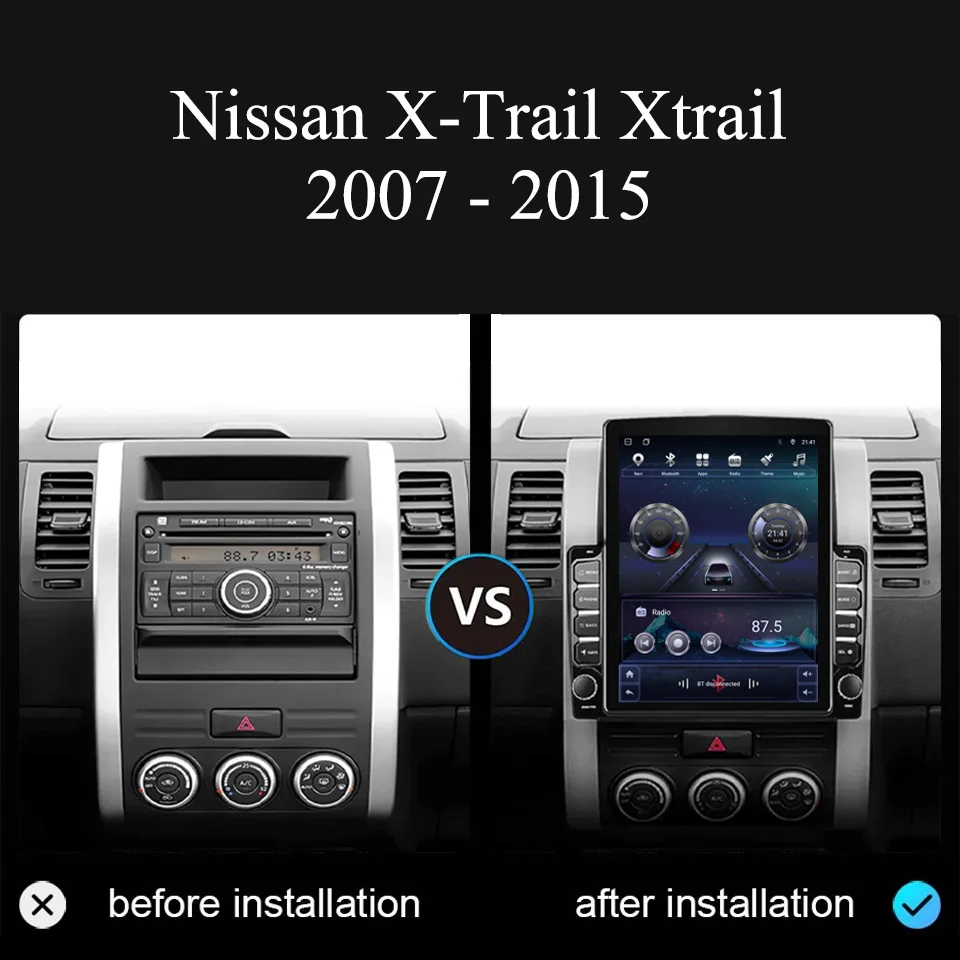 

Android 14, автомобильный радиоприемник, мультимедийный видеоDVD-плеер, навигация, GPS для Nissan X-Trail X Trail 2007, 2008, 2009, 2010, 2011, 2012 2013