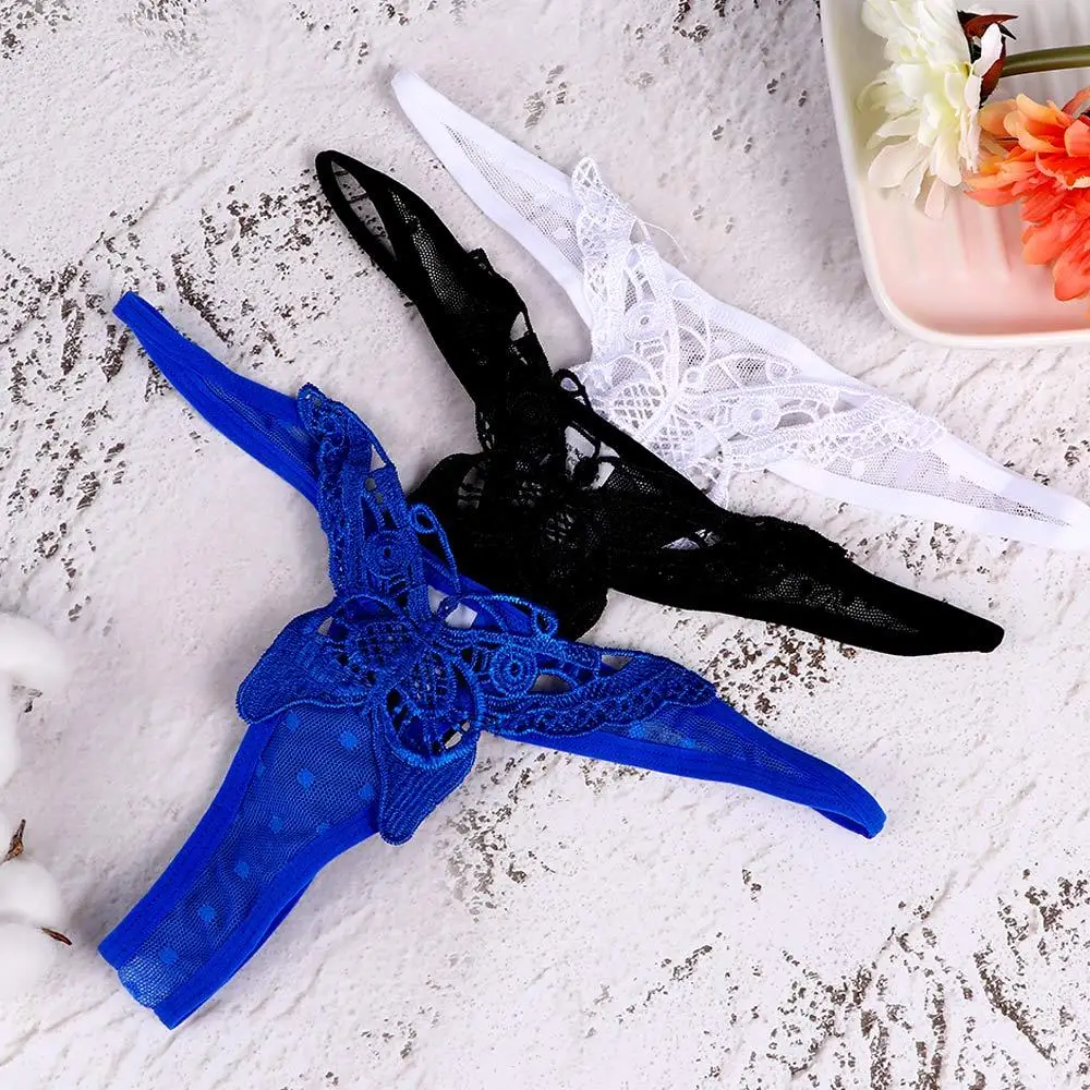 

Female Embroidery Lace Lingerie Butterfly Sexy Panties Briefs Underwear Low-waist