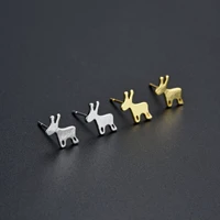 tulx sweet cute animal deer stud earrings for women kids party simple jewelry christmas ear studs accessories